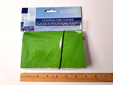Coupon Organizer-Green-Expanding File - 12 Pockets - 6 1/2" x 4"