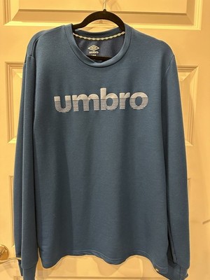 Umbro Men s Blue Fleece Long Sleeve Sweatshirt Logo size large Preowned 