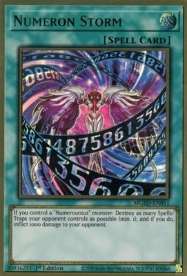 Numeron Storm - MGED-EN051 - Premium Gold Rare - 1st Edition - Near Mint