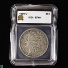 1900-O Morgan Silver Dollar - ICG EF40