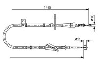 Neu - Bosch 1987482211 Seilzug, Feststellbremse FüR Suzuki