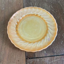 Vintage 1950s Anchor Hocking Fire King Peach Glass Lusterware Small Snack Plate