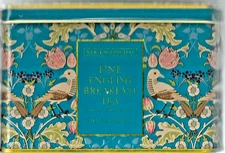 New English Teas Breakfast Tea Song Thrush and Berries Tin 40 Teabags Blue NEW