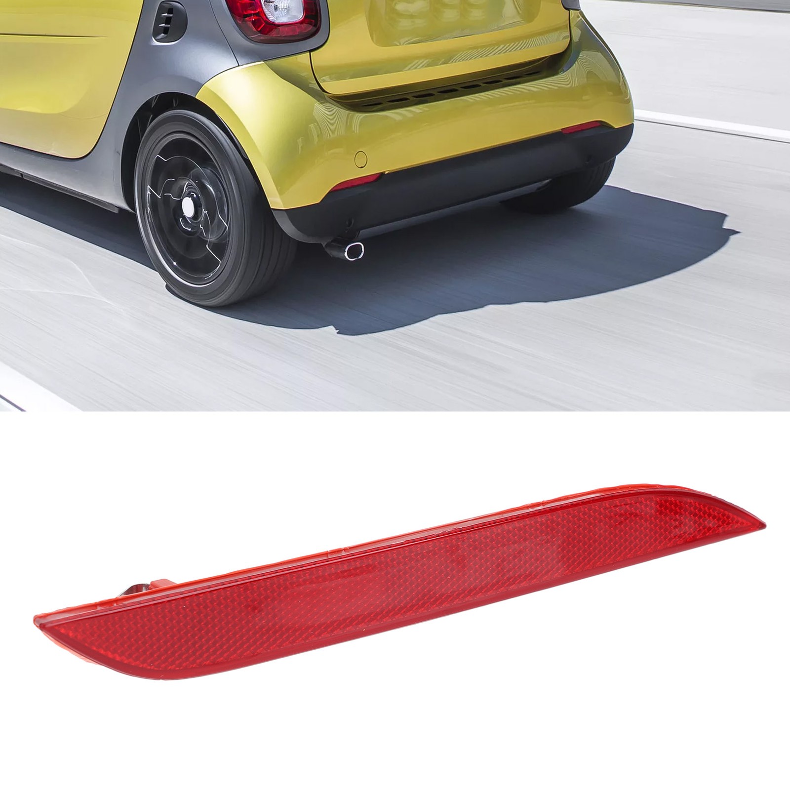Right Rear Bumper Reflector Increase Visibility Side Bumper Reflector Red Lens
