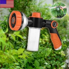 Garden Hose Metal Spray Nozzle Heavy Duty 8-Settings Thumb Control 100cc