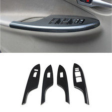 Cubierta de panel de interruptor de elevación de ventana para Toyota Corolla 2007-2013​ moldura de fibra de carbono