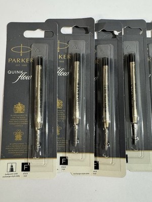 NEW LOT OF 3 Parker Quink Flow Ballpen Ballpoint FINE Point  BLACK  Ink Refill