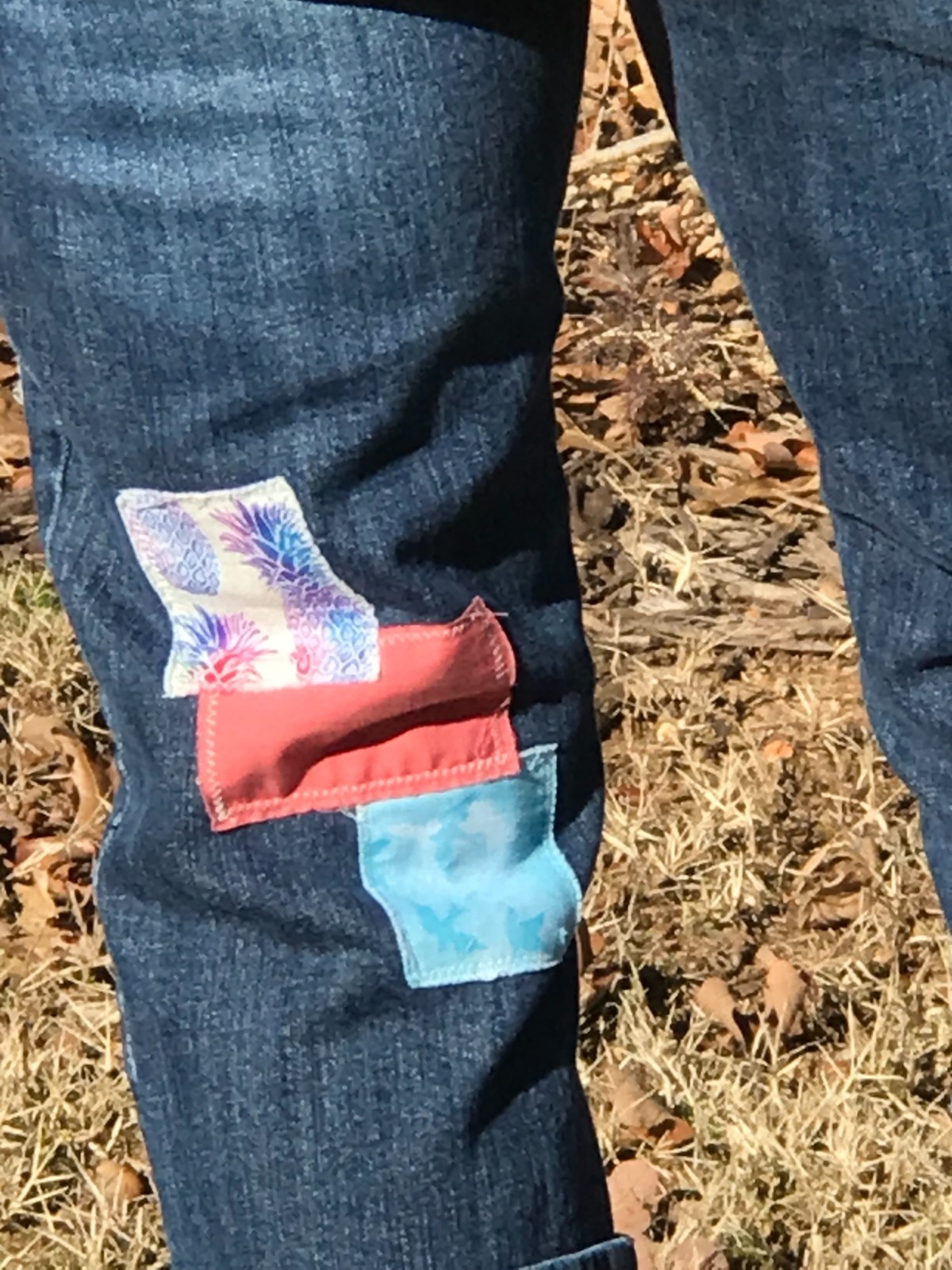 Upcycled Cropped Jeans Patchwork Capris, andmade … - image 10