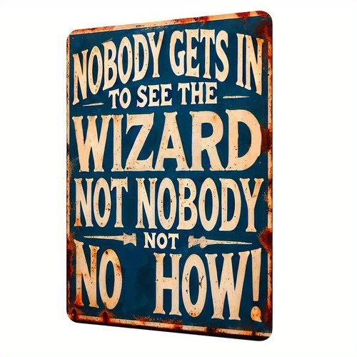 2D Vintage Wizard of Oz Metal Sign Retro Movie Decor Man Cave Wall Art for Fans
