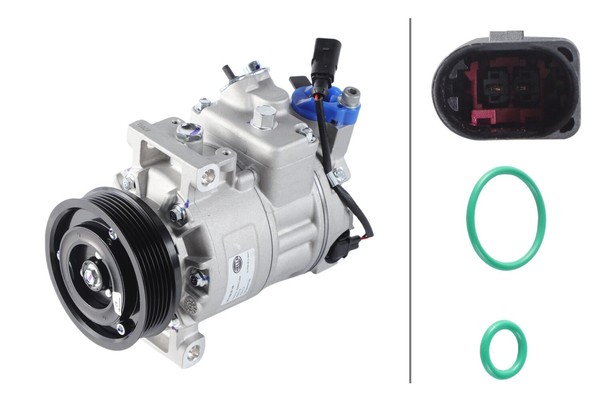 Kompressor Klimaanlage >>> Easy2Fit <<< Hella 8FK 366 201-091 12V FüR VW T5 7HA-image
