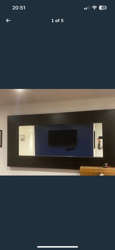 Solid Wooden Framed Mirror Rectangle Wall Mounted & floor Ready - Picture 1 of 4