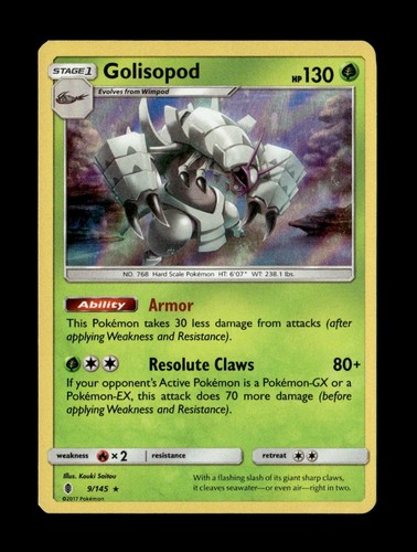 Golisopod 9/145 SM - Guardians Rising Holo Rare Pokemon TCG NM