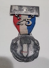 1884-1909 25th Anniversary Medal Pin Kalamazoo Michigan RARE #1503