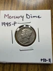 1945 Mercury Dime 10¢ Philadelphia Mint 90% Silver Winged Cap 1945-P (# MD-11)