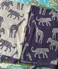 Reversible safari animal giraffe zebra bath sheet towel beach swimming bathroom