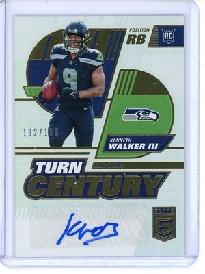 Kenneth Walker III Turn of the Century Rookie Auto /199 2022 Elite #TC-18