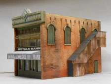 Downtown Deco 2013 N Scale Metals Bank Cast Hydrocal Building Kit