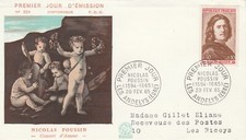 1443 + FDC ENVELOPPE 1er JOUR NICOLAS POUSSIN. 1965