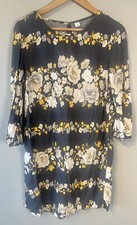 Old Navy Dress Womens Small Floral Print 3/4 Bell Sleeve Sheath Cottage Core