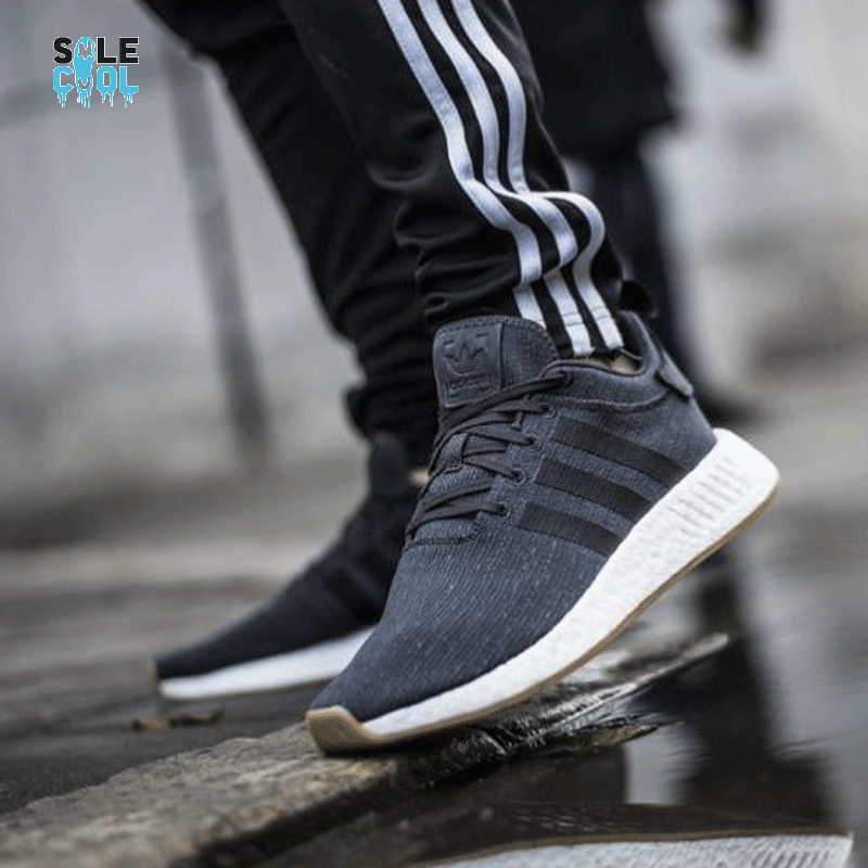 Black Gum Nmd R2 Grey Gum Adidas Men's Size 12M NMD R2 Boost