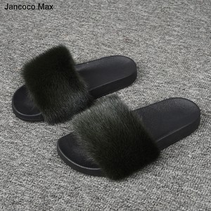 real mink fur slides