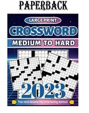 2023 Medium Hard Crossword Puzzles Book for Adults: Crossword Puzzles with Solut