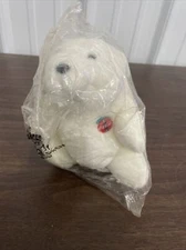 Coca Cola Baby Polar Bear White Plush Stuffed Animal VTG Christmas 1993 7"