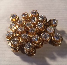 Vintage Clear Rhinestone Tuxedo Shirt Studs NOS 5 Pieces