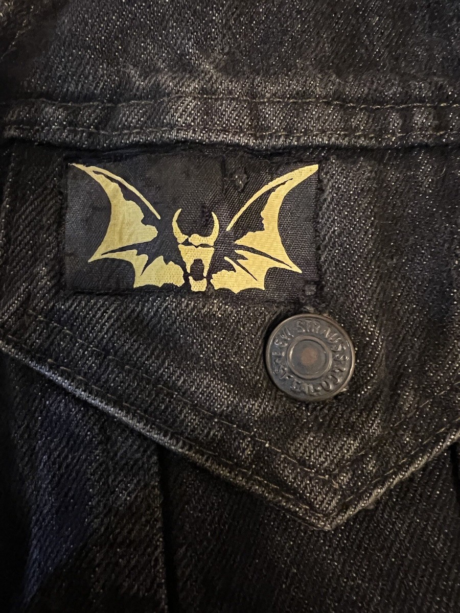 Vintage Levi's Black Denim Jacket W/ 1985 Dokken Back Patch