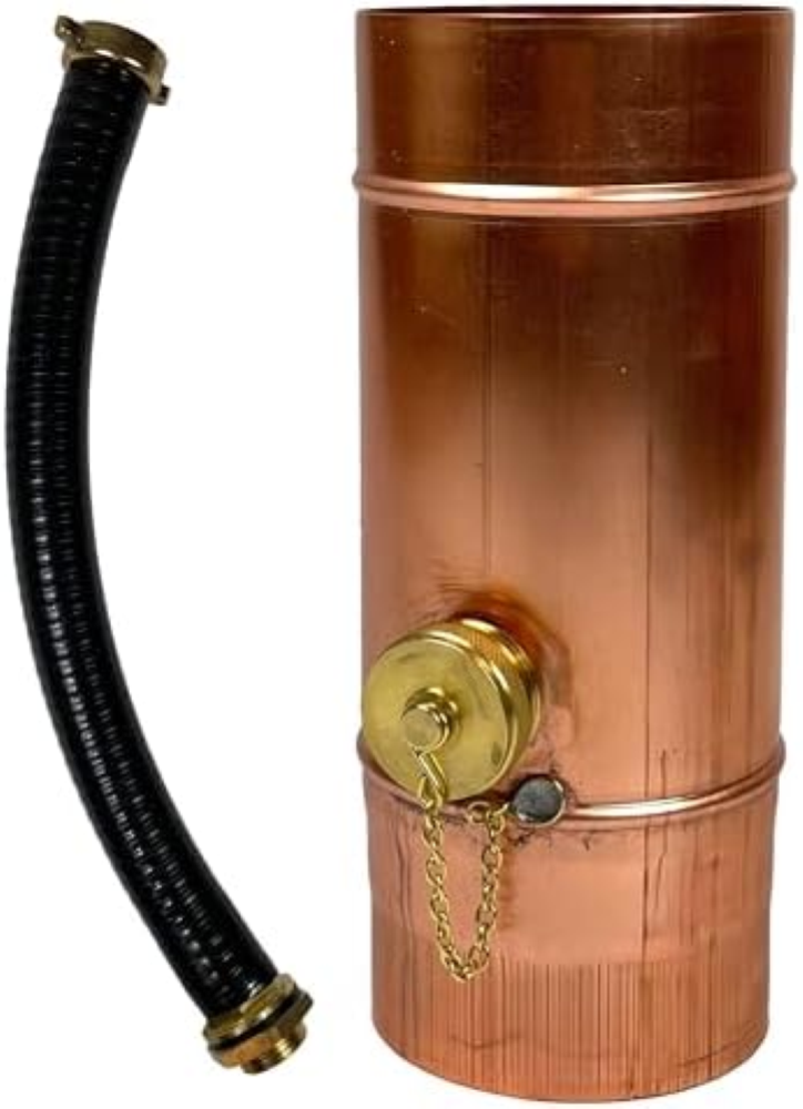 Raccolta dell'acqua piovana in rame di alta qualitÃ  da 80 mm con tubo e attacco