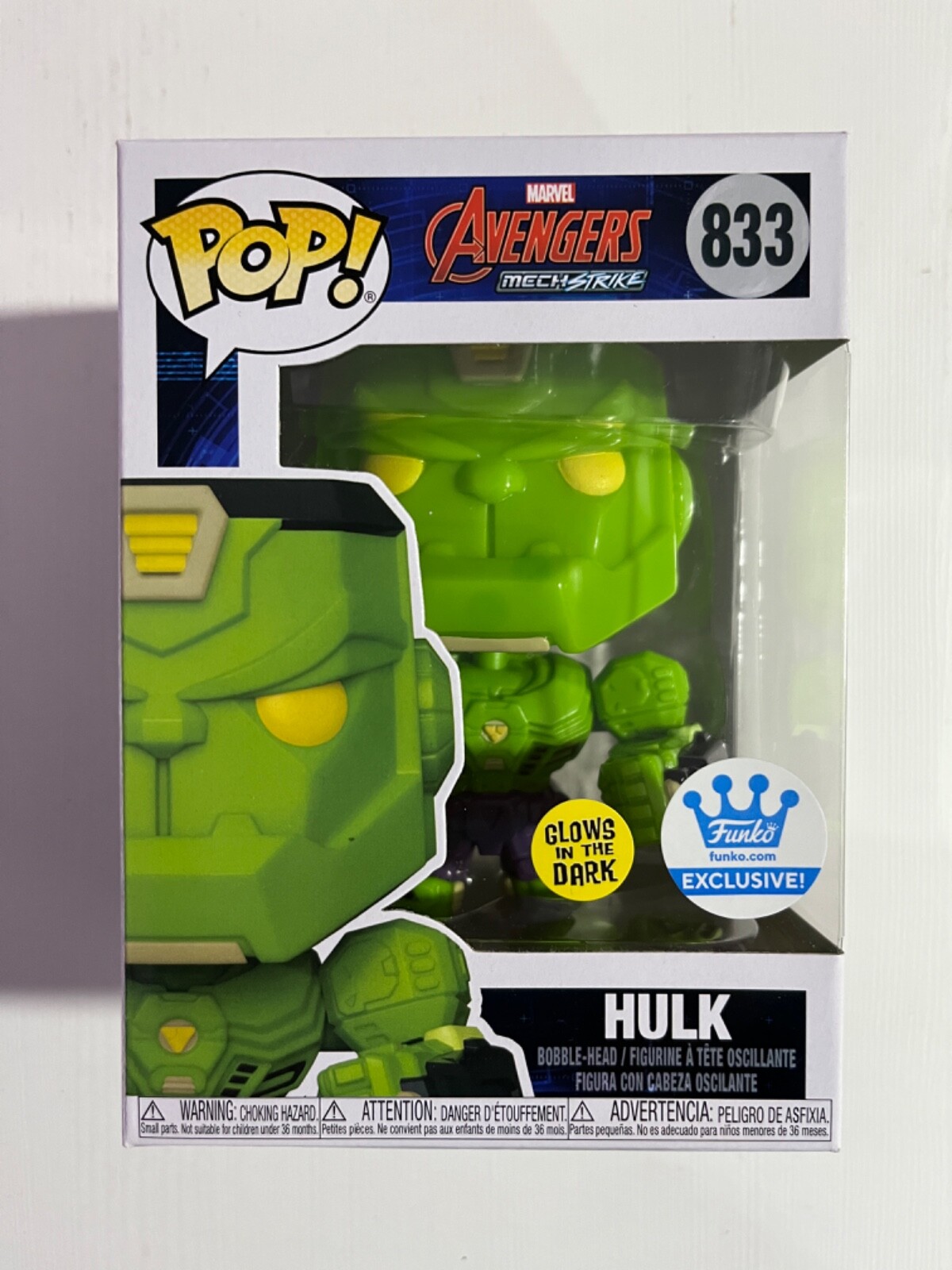 Funko Pop Hulk Glow #833 - Marvel Avengers - Exclusive - Original ®