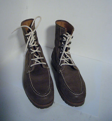 Max Mara Weekend Leather Ankle Boots Lace Up Sz  36 Rubber Soles