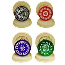 4 India Tournament Carrom Carom Board Coins Plastic Striker Flicker Smooth USPS