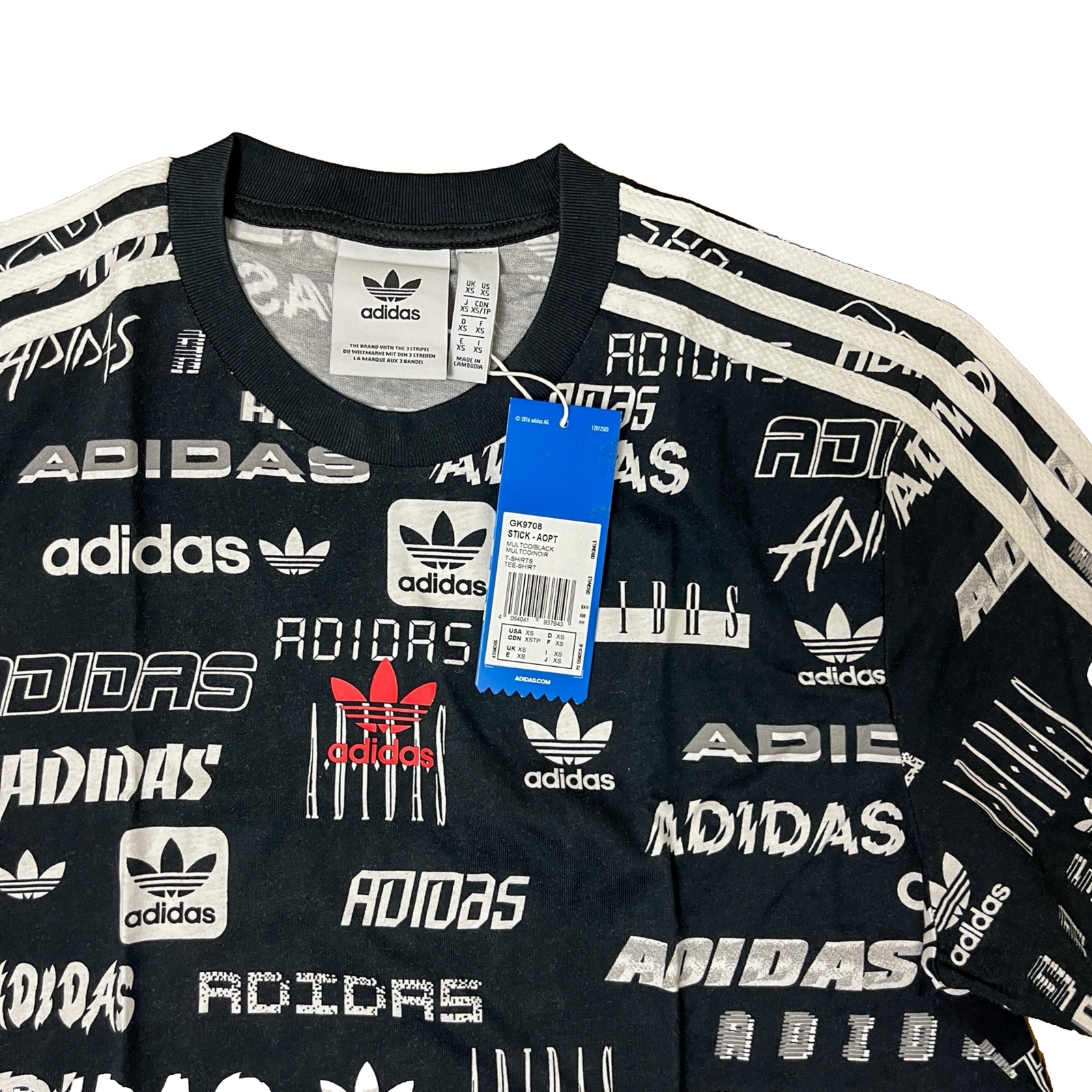 adidas XS Mens TShirt Logo Print Design Short Sleeved Cotton Tee eBay