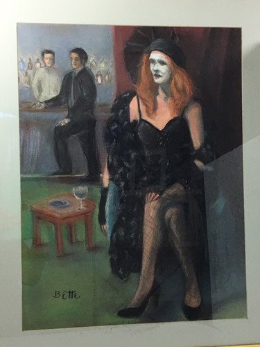 ORIGINAL PASTELLZEICHNUNG GERAHMT VON BETTE 31” X 25” GLASRAHMEN - Bild 3 von 7