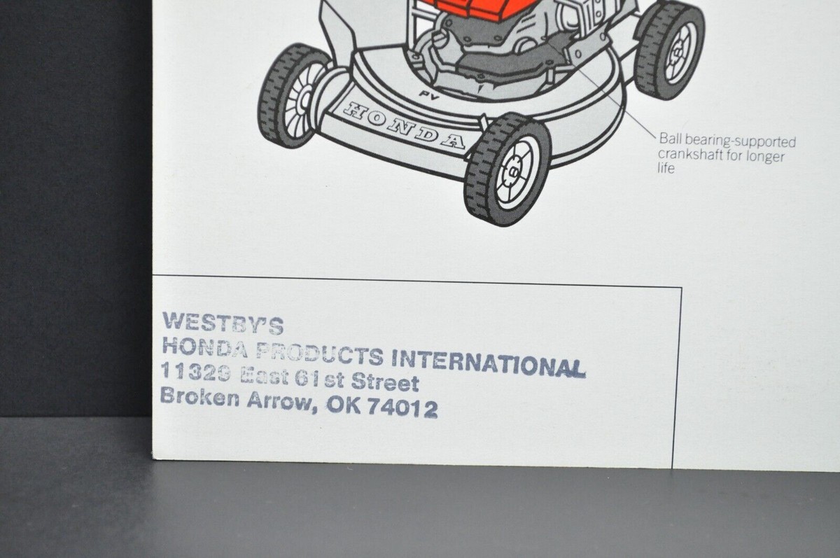 Vtg NOS 1984 Honda HRS21 SA HRS21 PVA Overhead Valve Lawn Mower