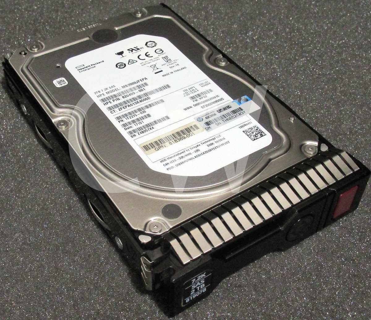 HPE 819078-001 820409-001 818365-B21 2TB 7200RPM 12Gbps 3.5