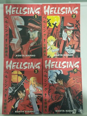 Hellsing by Kohta Hirano 1st Editions Books 1-4 Manga Horror English