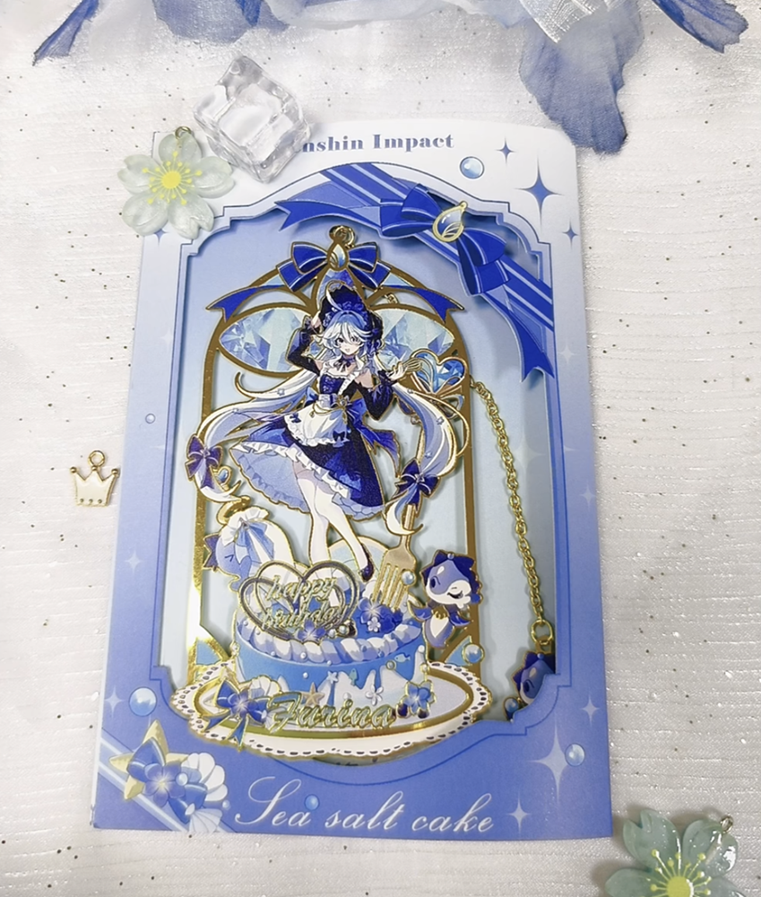 Furina Focalors Bookmark Seahorse Chain Metal Bookmarks | eBay