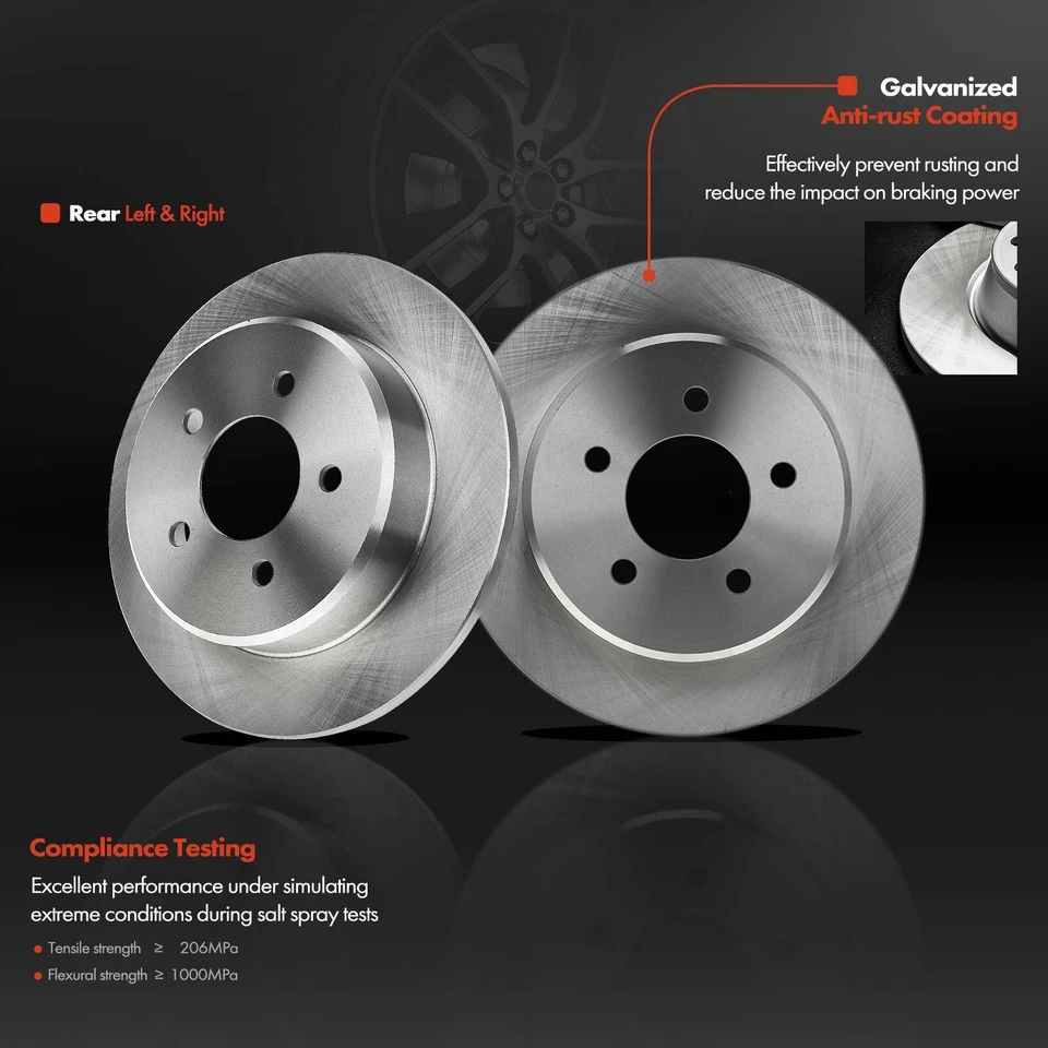 8 задних дисковых тормозных роторов и колодок + ступичный подшипник для Chrysler Voyager Dodge Caravan - Изображение 4 из 4