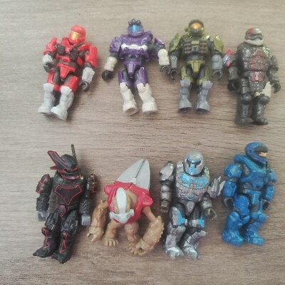#ad Lot of 8pcs MEGA Construx Halo Banished Brute Grunt Spartan JFO CQC Mini Figure $20.99