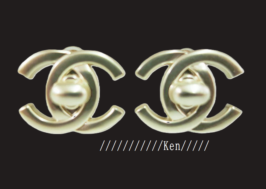 CHANEL Earrings Vintage Auth Coco CC Logo Silver Turn Lock  display picture 1