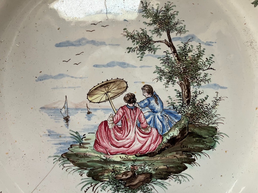 TWO CHARMING ANTIQUE eighteenth century FAIENCE plates | eBay