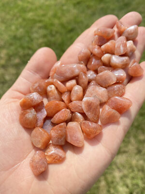 Sunstone Tumbled Stone (Grade AA) Polished Natural Sunstone Crystal from India