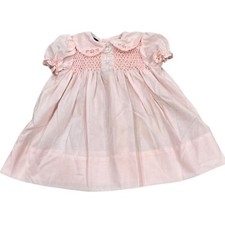 Polly Flinders Pink Polka Dot Smocked Dress 24 Months Cotton/Polyester