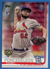 2019 Topps Series 1 150th Anniversary Gold Stamp #140 Daniel Poncedeleon RC