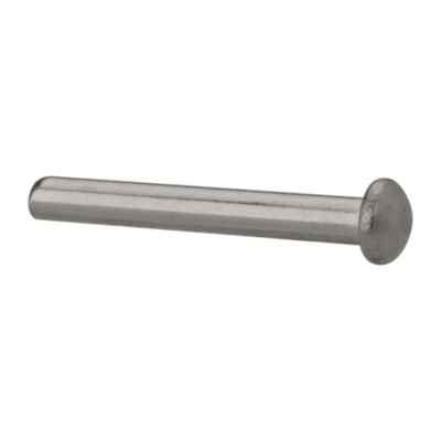RivetKing 12N100RRD3P 1/8'' X 1'' Round Head Stainless Steel Solid Rivet 1lb Box