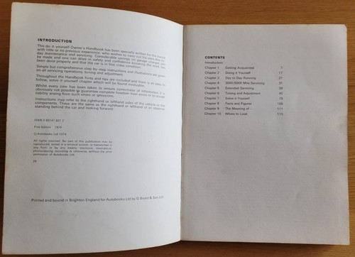 HANDYBOOKS AUSTIN ALLEGRO OWNERS WORKSHOP MANUAL FROM 1973 ONWARDS HANDYBOOK 28 - Picture 3 of 6
