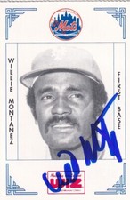 Willie Montanez 1991 New York Mets WIZ #279 SIGNED CARD AUTOGRAPHED