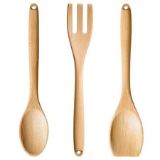 IKEA Rort 3-Piece Beechwood Utensil Set   For...